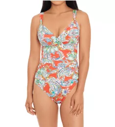 Multi Paisley Surplice OTS One Piece Swimsuit