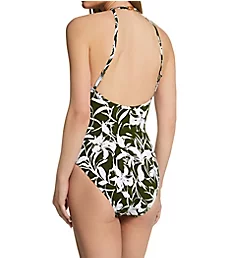 Tropic Monotone Shaping High Neck Mio Swimsuit