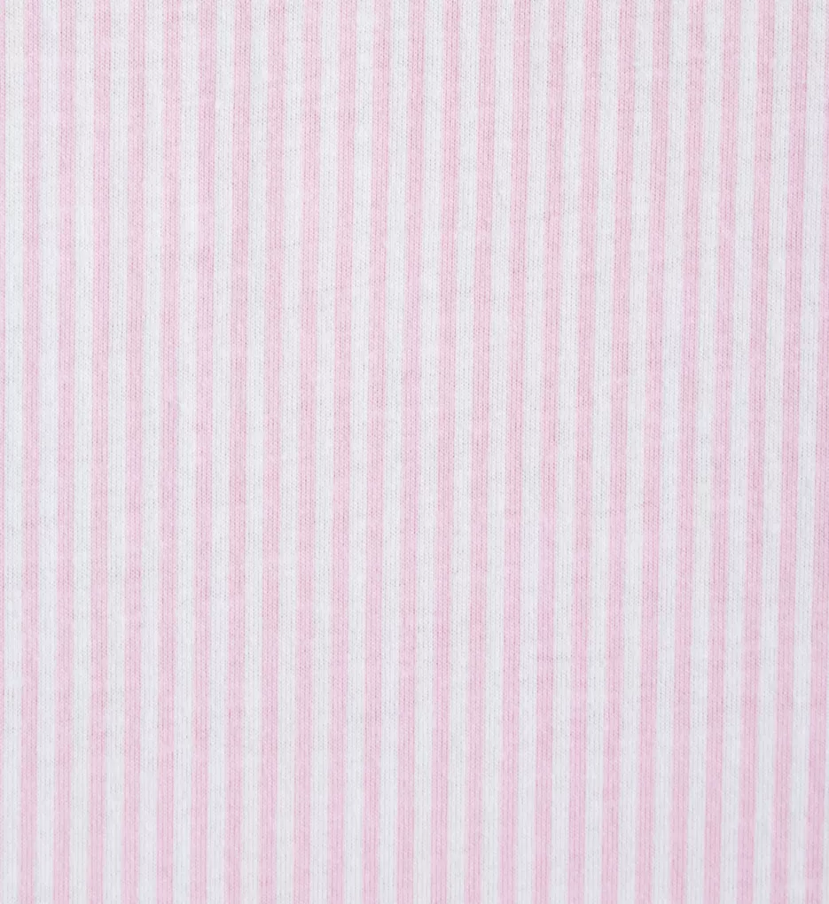 Heritage Knits 3/4 Sleeve Classic Sleepshirt Pink/White Stripe XS