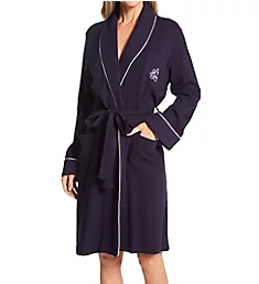 Quilted Shawl Collar Robe Windsor Navy S