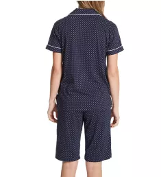 Short Sleeve Notch Collar Bermuda PJ Set