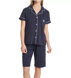 Short Sleeve Notch Collar Bermuda PJ Set