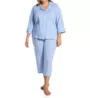 Lauren Ralph Lauren Heritage Knits 3/4 Sleeve Classic Capri PJ Set 819702 - Image 6