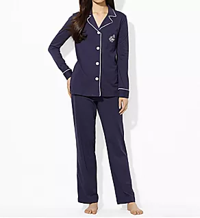 Hammond Knits Long Sleeve Notch Collar PJ Set