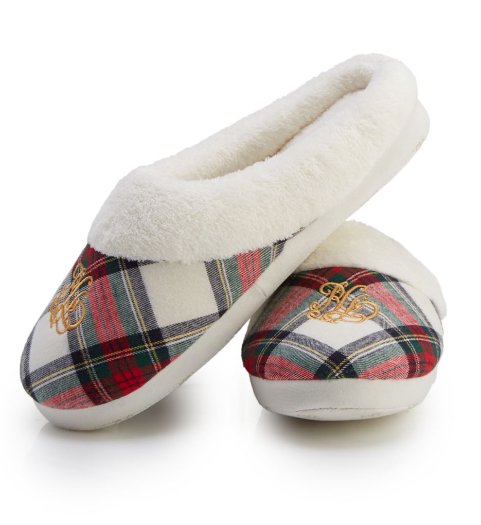 Brushed Twill with Fleece Lining Slipper-cs1