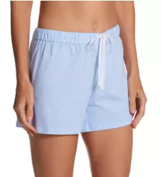 Jersey Boxer Sleep Shorts Blue/White Stripe S