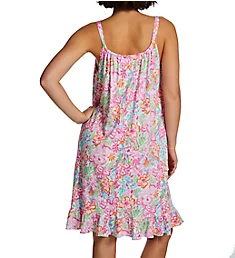 Classic Knit Short Tunnel Neck Strap Gown Multi Floral S