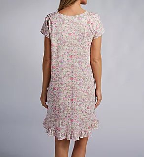 Classic Knit Flutter Sleeve Short Gown
