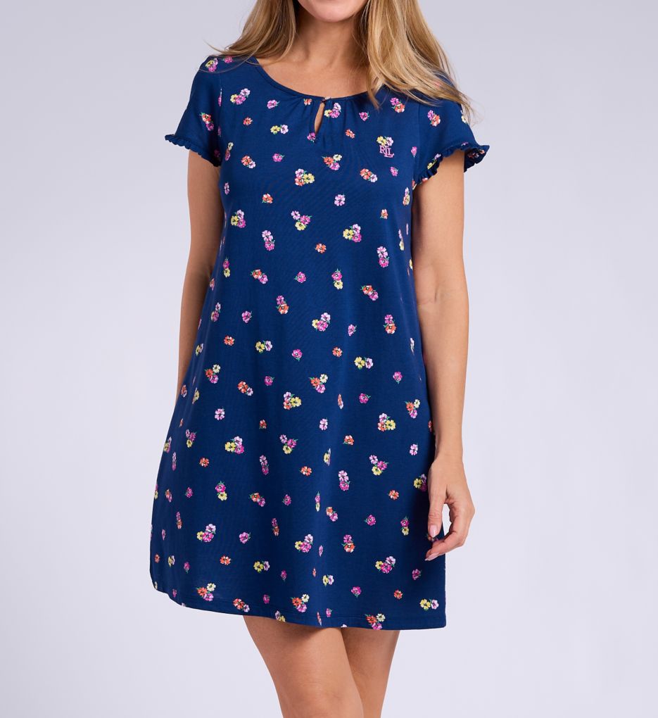 Lauren Ralph Lauren Ruffle Sleeve Keyhole Neck Gown LN22481 - Image 1