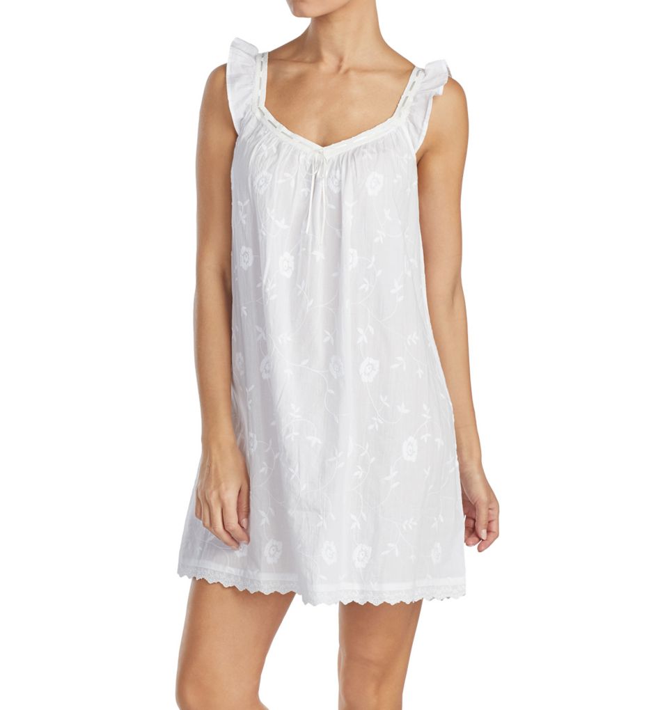 Woven Sleeveless Ruffle Chemise