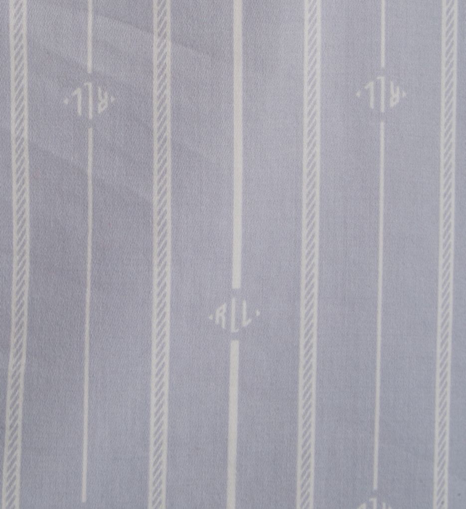 Logo Stripe Woven Long Sleeve Sleepshirt-cs3