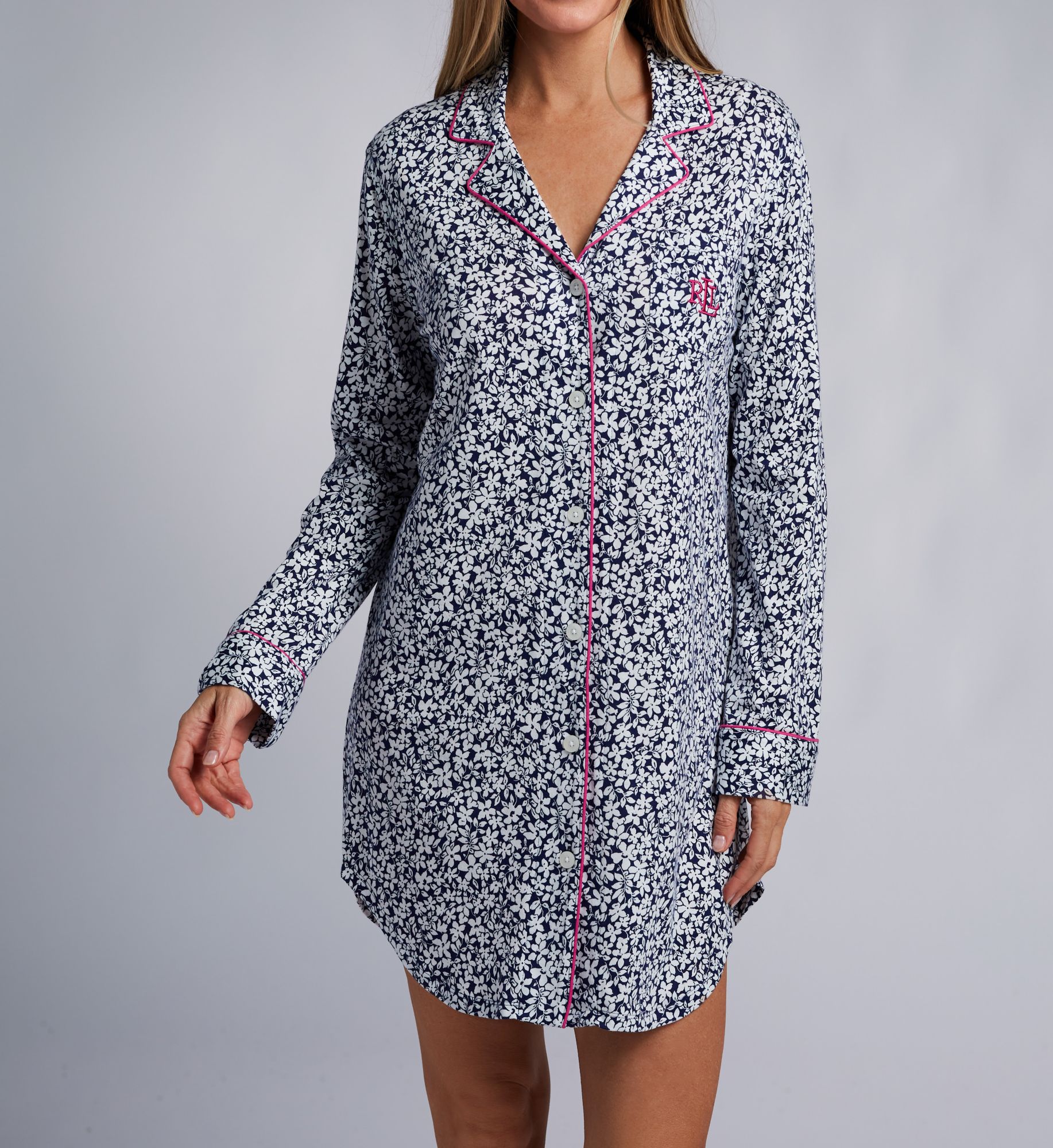 Lauren Ralph Lauren Classic Knit Collar Sleepshirt LN32401 - Image 1
