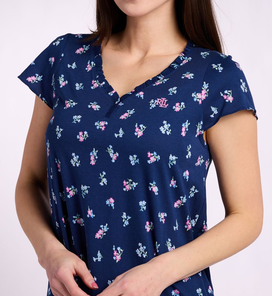 Lauren Ralph Lauren Flutter Sleeve Ruffle V-Neck Gown LN32502 - Image 3