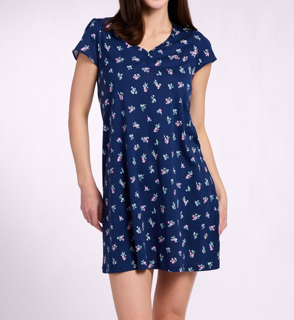 Lauren Ralph Lauren Flutter Sleeve Ruffle V-Neck Gown LN32502 - Image 1