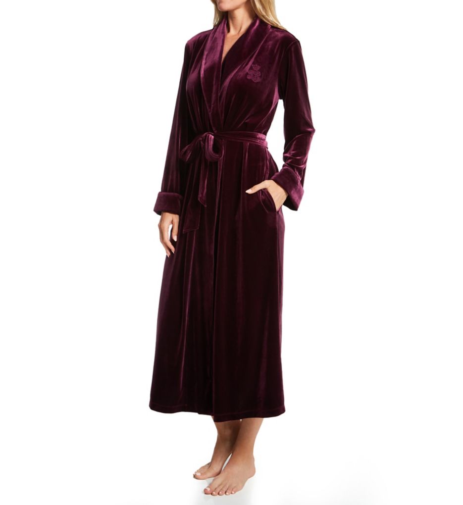 Long Sleeve Velvet Robe-fs