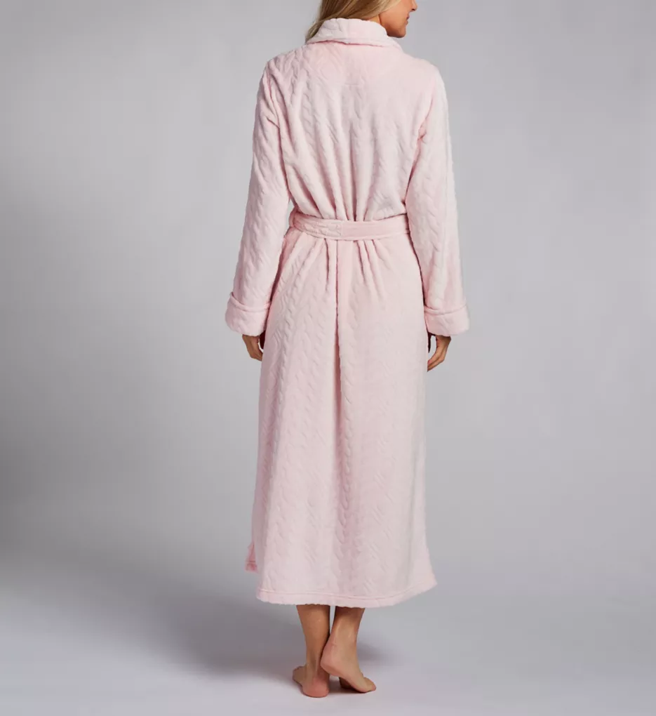 So Soft Aran-Clipped Shawl Collar Long Robe