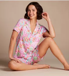 Classic Knit Short Sleeve Bermuda PJ Set