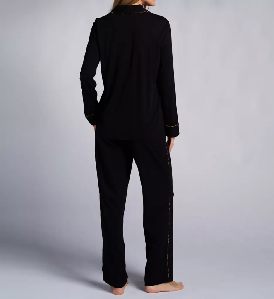 Classic Knit Long Sleeve Notch Collar Pant PJ Set