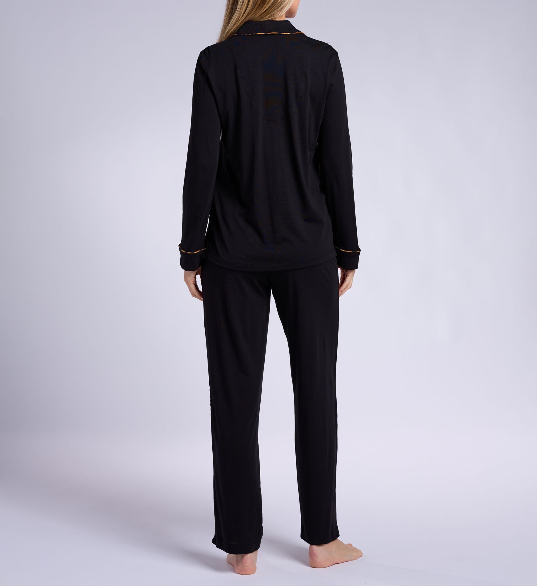 Lauren Ralph Lauren Long Sleeve Notch Collar Long Pant PJ Set LN72467 - Image 2