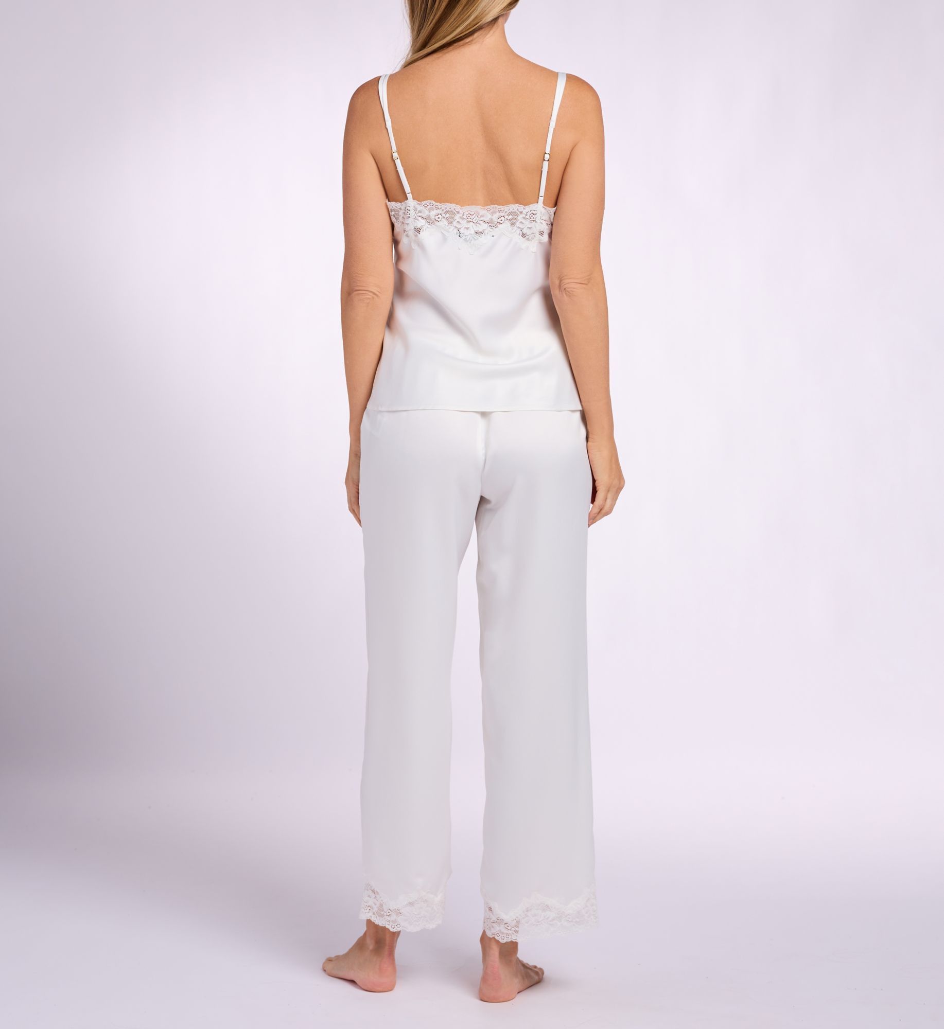 Lauren Ralph Lauren Double Strap Lace Cami Ankle Pant PJ Set LN91684 - Image 2