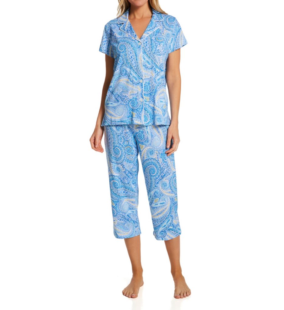 Short Sleeve Notch Collar PJ Set-fs