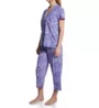 Lauren Ralph Lauren Classic Knits Notch Collar Capri PJ Set LN92239 - Image 1