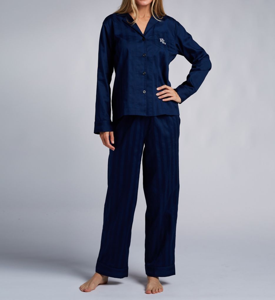 Lauren Ralph Lauren 100% Cotton Long Pant PJ Set LN92305 - Image 1