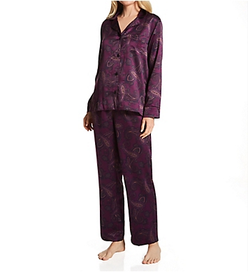 Lauren Ralph Lauren Sleepwear Long Sleeve Notch Collar Long Pant PJ Set