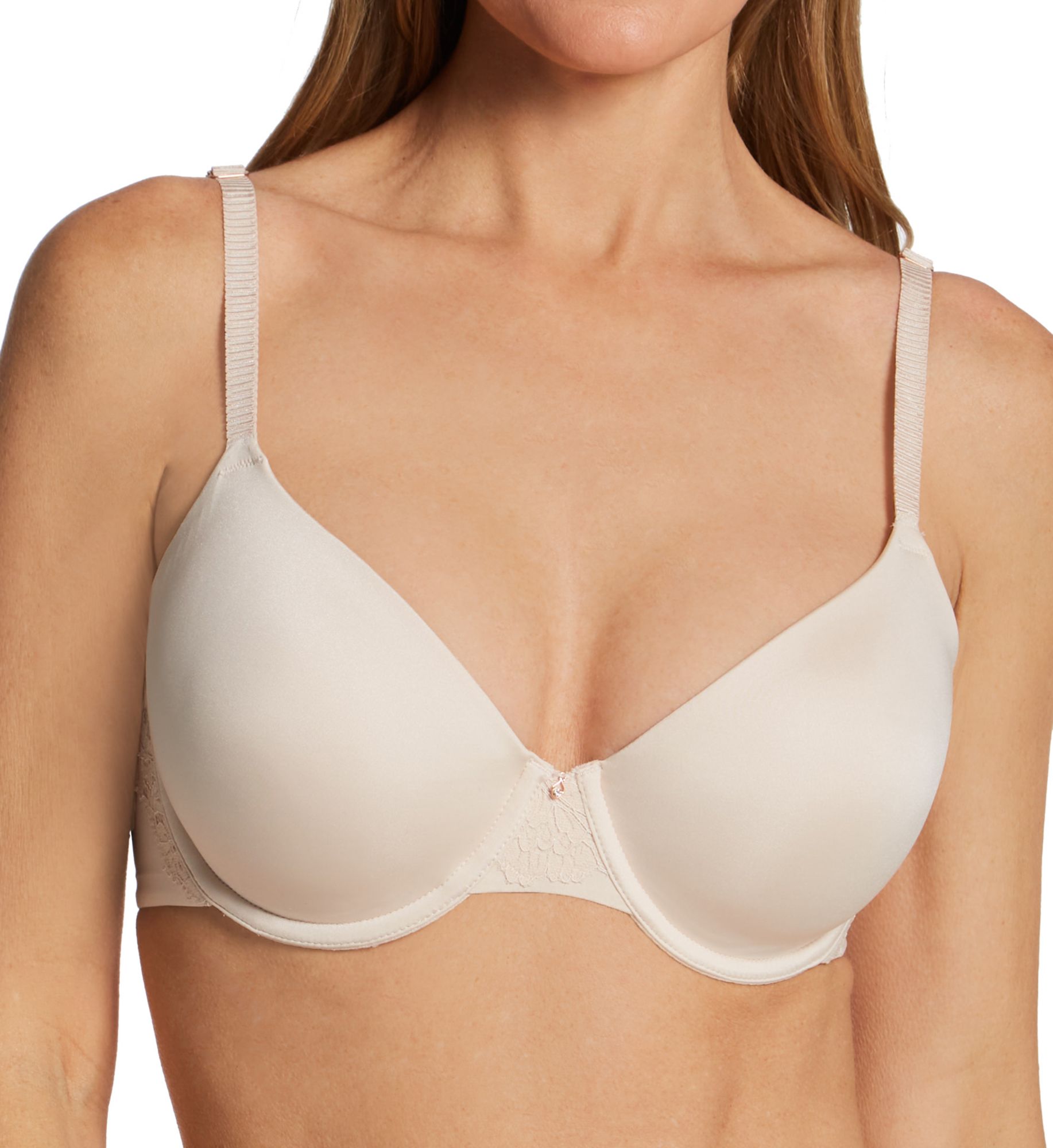 Le Mystere Women's Lace Allure Soft Contour Bra in Soft Shell | Size: 34F | HerRoom.com