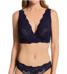 Lace Allure Longline Convertible Bra Evening Blue 34D