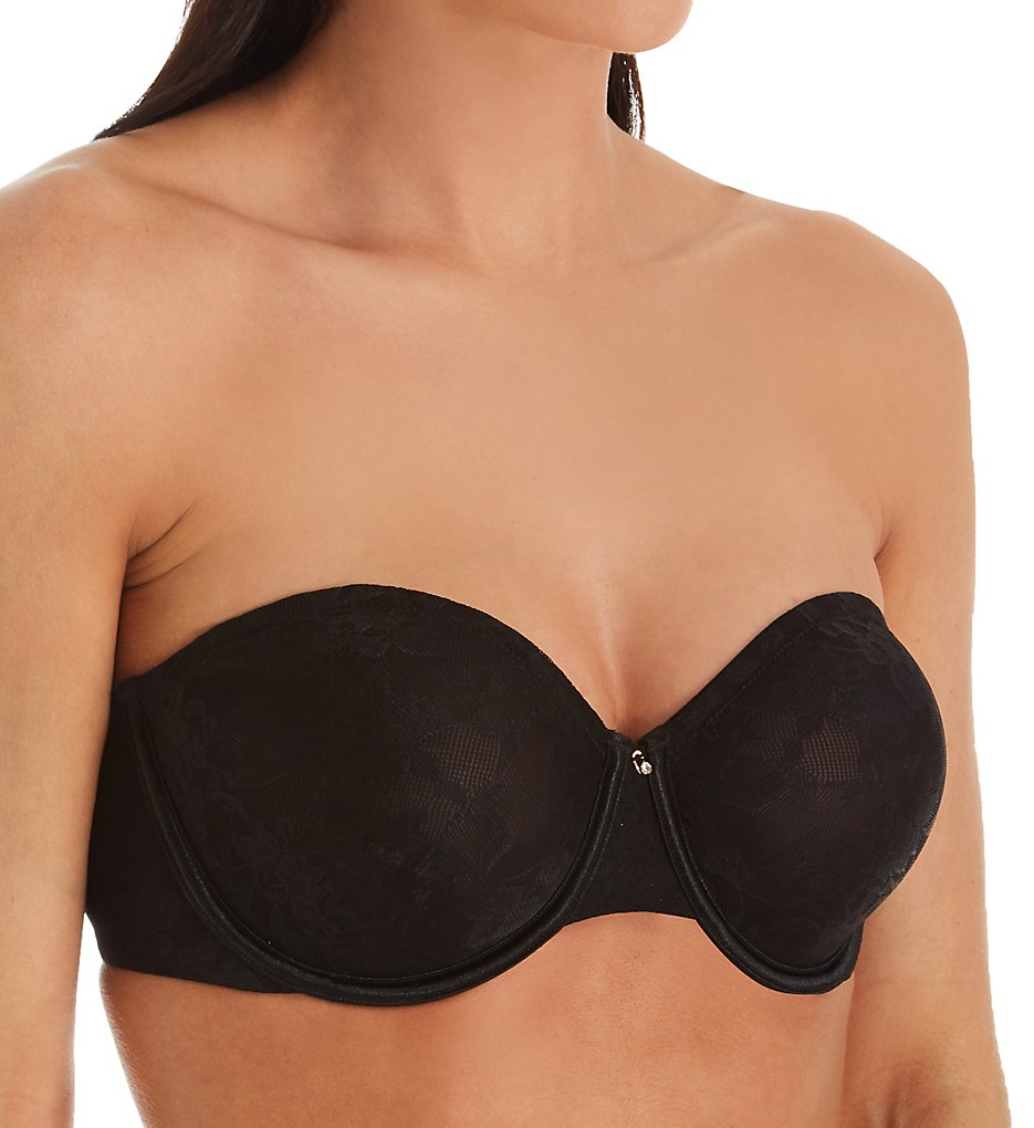 Le Mystere : Le Mystere 3315 Lace Perfection Unlined Strapless Bra (Black 32F)