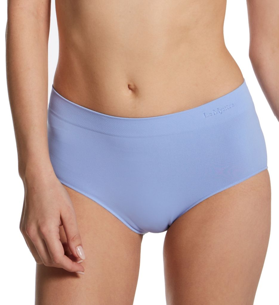 Le Mystere Women's Seamless Comfort Brief Panty in Blue Wave | Size XL | HerRoom.com