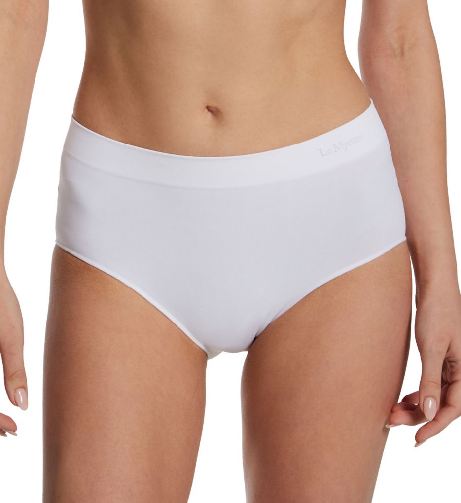 Le Mystere Women's Seamless Comfort Brief Panty in White | Size Medium | HerRoom.com
