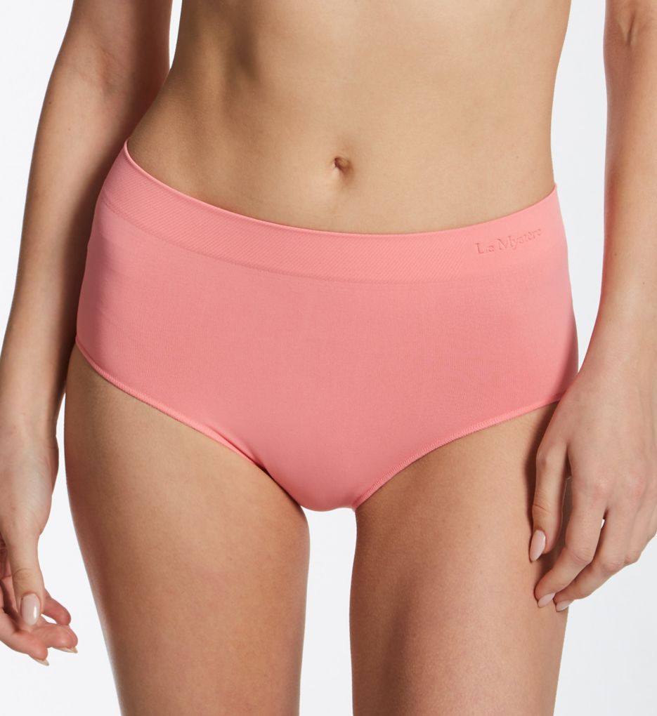 Le Mystere Women's Seamless Comfort Brief Panty in Orange | Size Small | HerRoom.com