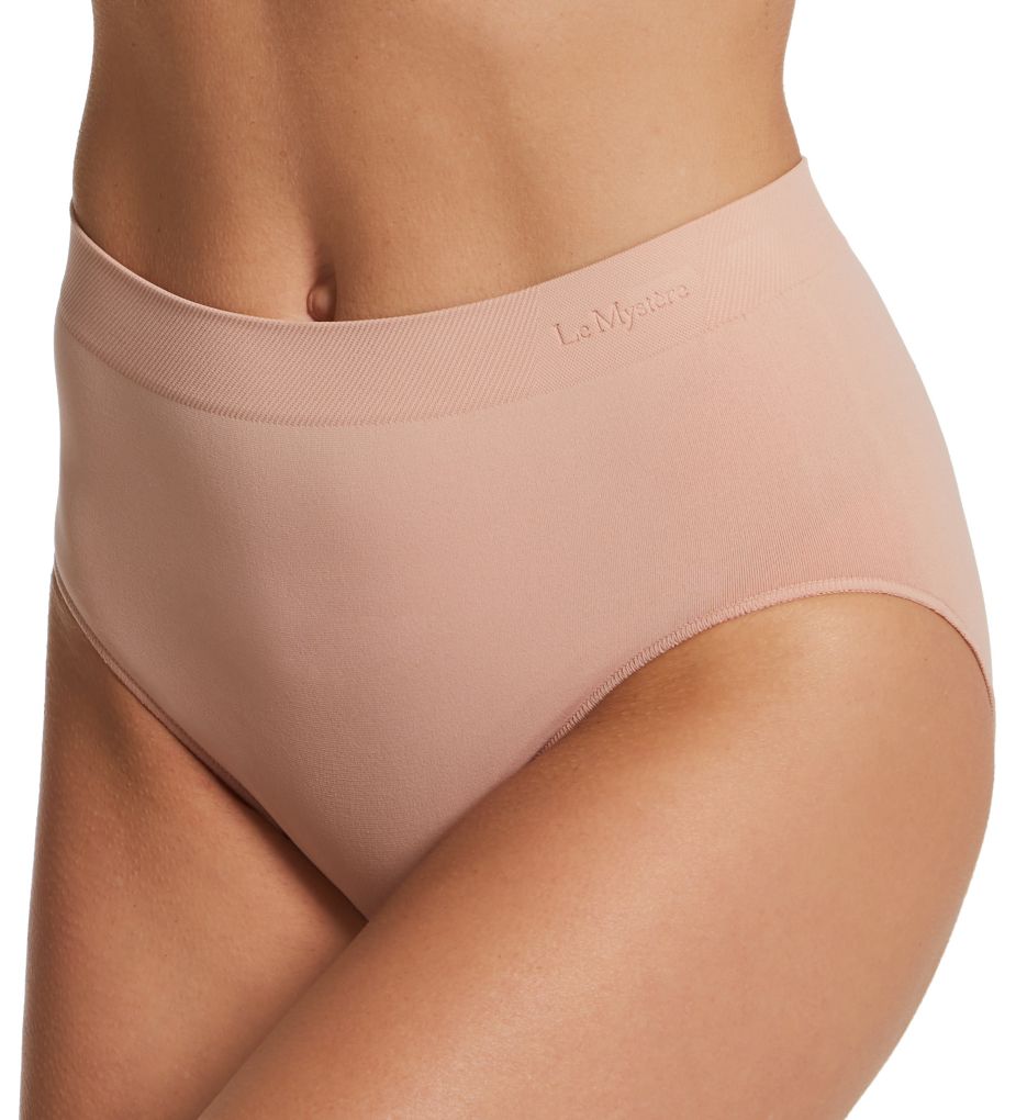 Le Mystere Women's Seamless Comfort Brief Panty in Beige | Size XL | HerRoom.com