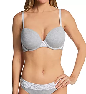 Cotton Touch Uplift Push-Up Bra Heather Grey 32G