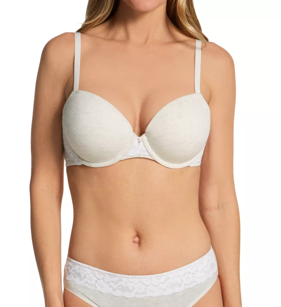 Cotton Touch Uplift Push Up Bra Oatmeal Heather 32e 