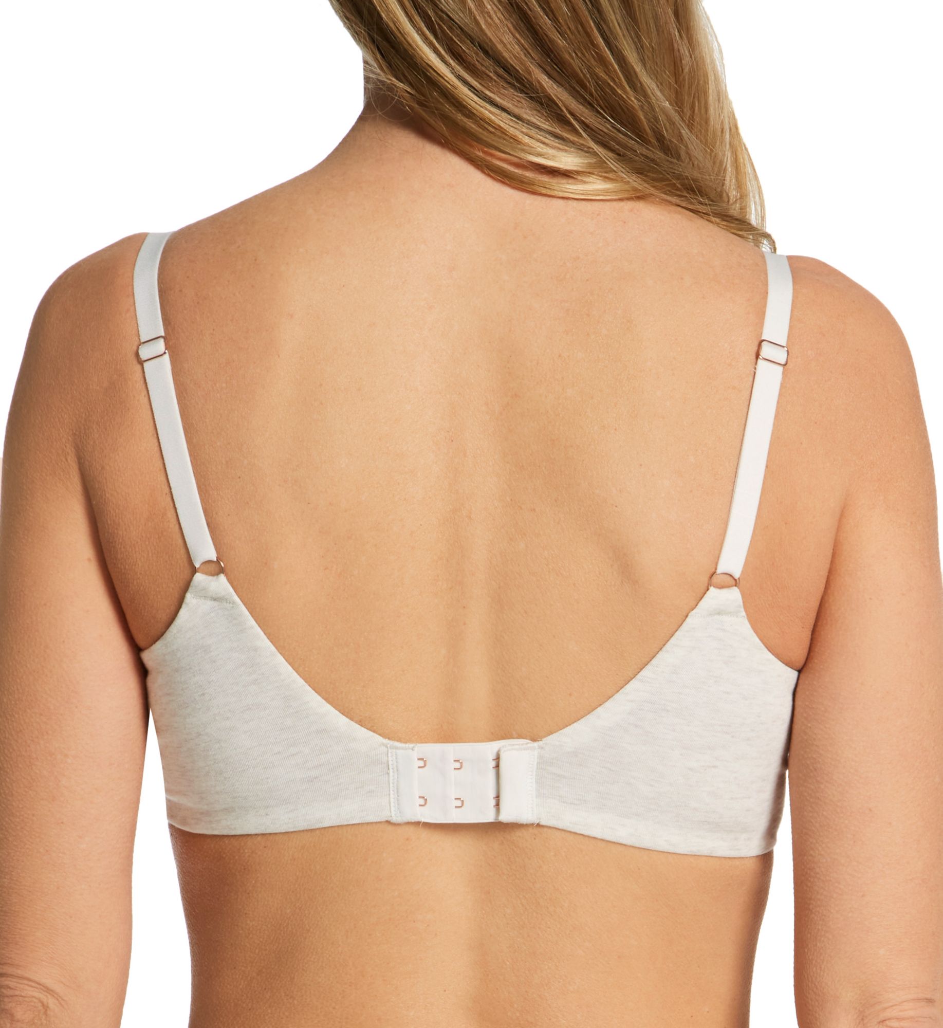 Le Mystere Cotton Touch Uplift Push-Up Bra Oatmeal Heather 38E  - Image 2
