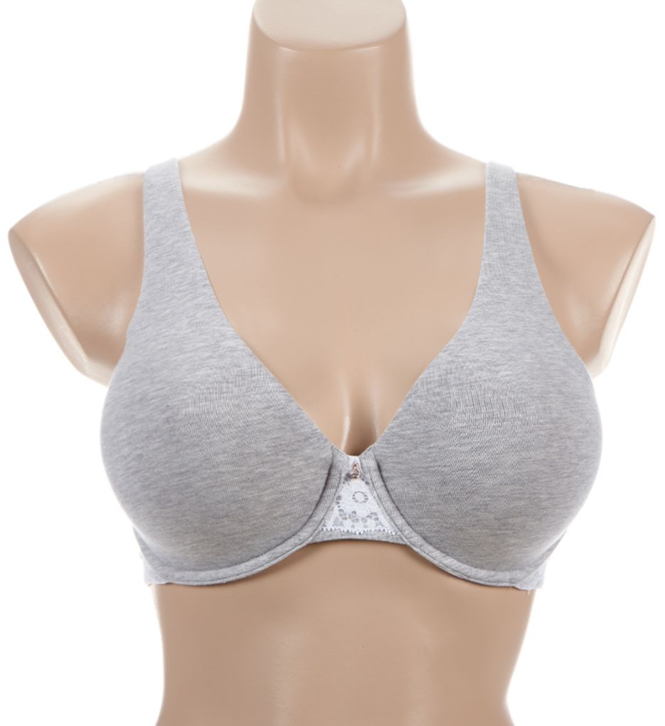 Cotton Touch Unlined Bra Heather Grey at  Women's Clothing store