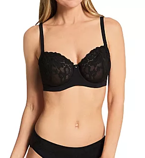 Cotton Touch Unlined Demi Bra Black 34D