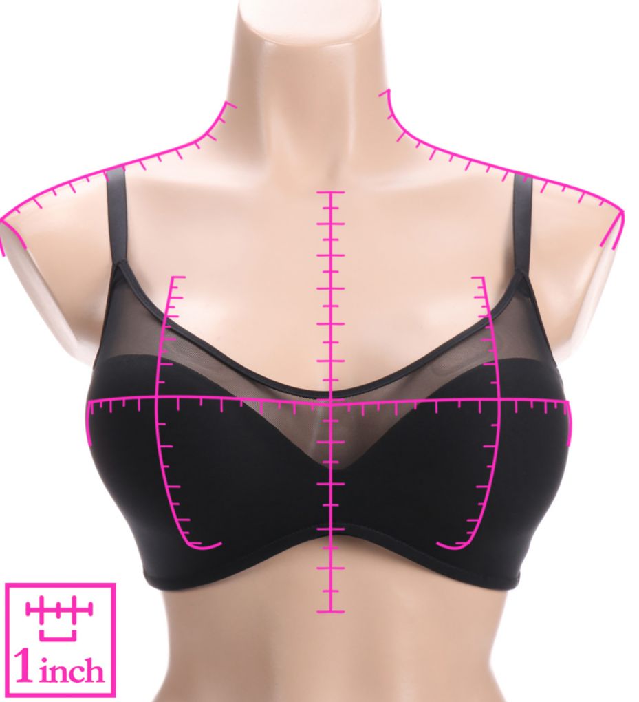 Le Mystere Womens Sheer Illusion Wireless Bra 