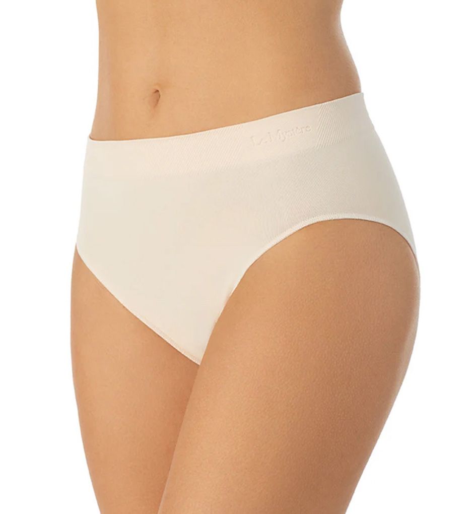 Le Mystere Women's Seamless Comfort Hi Cut Panty in Beige | Size Small | HerRoom.com
