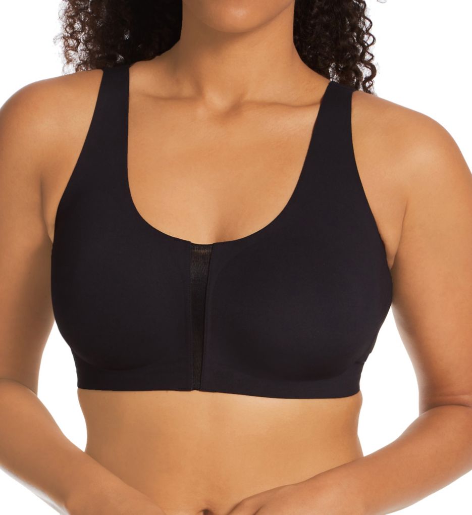 Women's Plus Size Wireless Back Smoother Black Bra