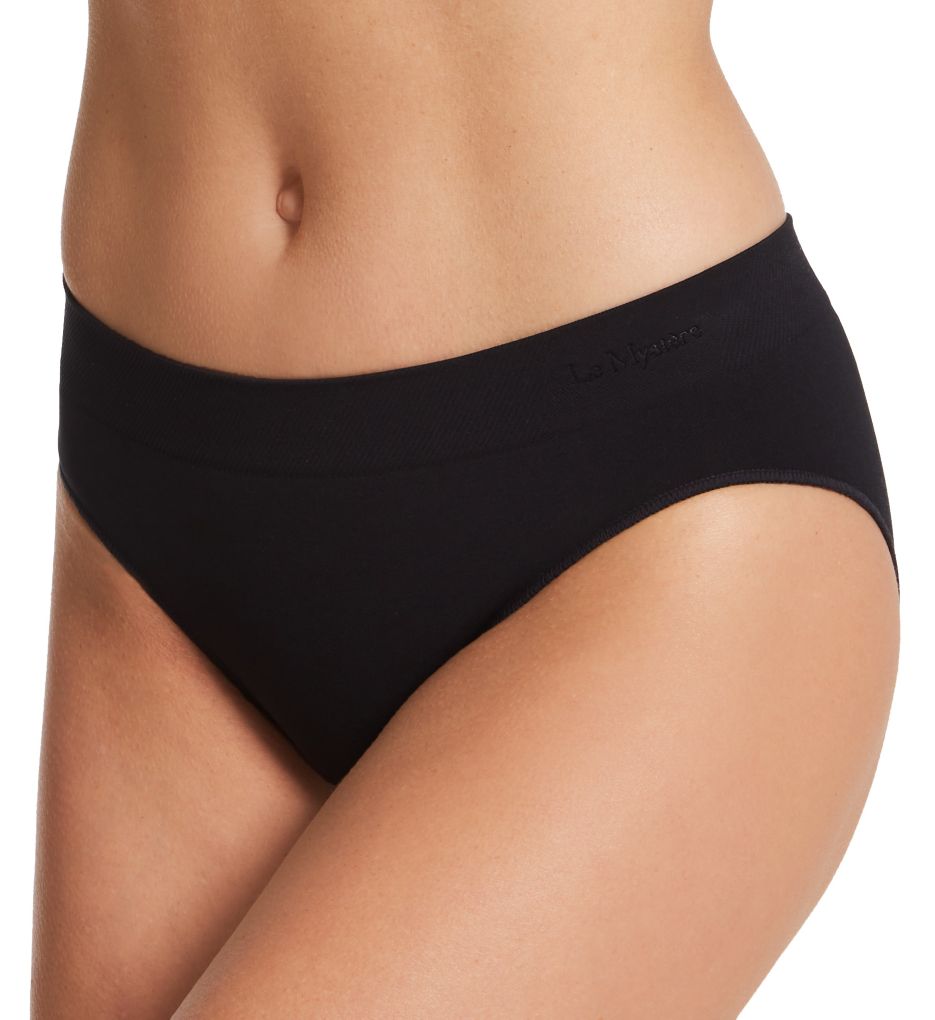 Le Mystere Women's Seamless Comfort Bikini Panty in Black | Size XL | HerRoom.com