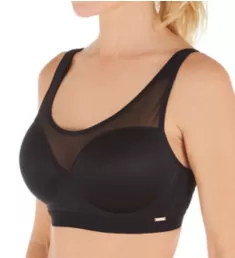 Sheer Illusion Sports Bra Black 32C