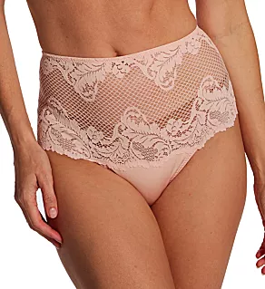 Lace Allure High Waist Thong Panty Pale Peach S