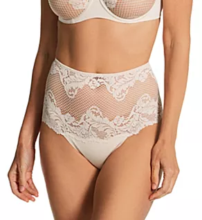 Lace Allure High Waist Thong Panty Soft Shell S