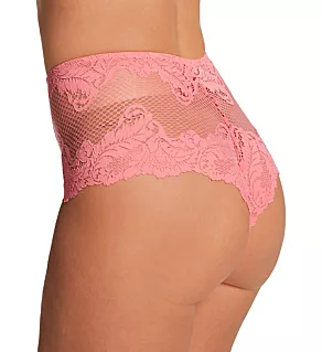 Lace Allure High Waist Thong Panty Blossom L