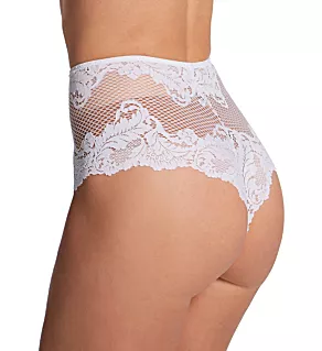 Lace Allure High Waist Thong Panty Coconut M