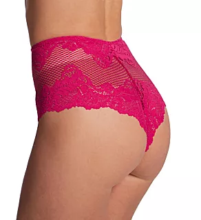 Lace Allure High Waist Thong Panty Pink Daiquiri S